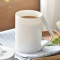 Fine Bone China Coffee Mugs with Gold Rim and Handle 400ml Capacity Back to School Minimalist Design