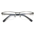 Vintage Rectangle Stainless Full Rim Eyeglasses Frames Print Pattern Unisex Eyewear