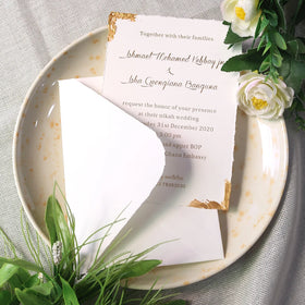 Creative DIY Luxury Wedding Invitations Gold Hot Stamping Foil Edge Gorgeous Paper Cards Envelopes Featuring Music Angel Design