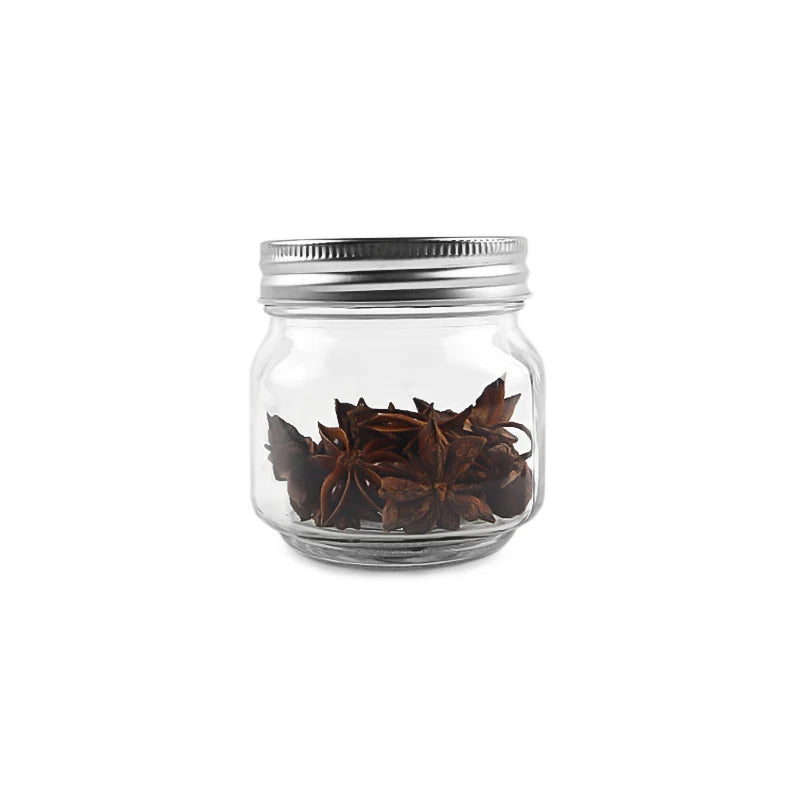 250ml square Hair Product Packaging Bottles and Jars Candle Jar air Tight Lid