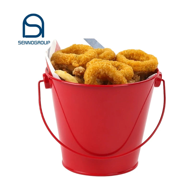 French Fries Icing Tin Pail Mini Stainless Steel Martini Ice Tin Western Restaurant Bar Snack Bucket