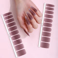 Custom Logo Hot Sale 3D French Matte Plastic Waterproof Nail Wraps 100pcs Translucency Solid Color Decorative Nail Art Stickers