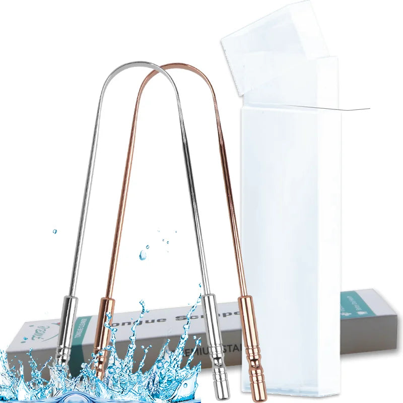 U-Tongue Cleaner 100% 304 Stainless Steel Used to Remove Plaque Odor and Restore Hygiene or Taste