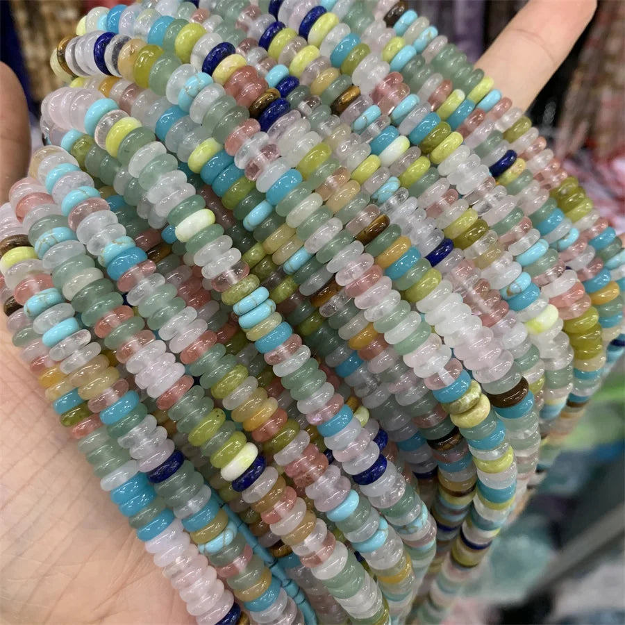 Perfect Quality 2*6mm Rondelle Spacer Beads Mixed Color Flat Disc Spacer Beads for Jewelry Making