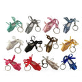 Wholesale Ballet Shoes Key Chain Mini Gift Satin Pointe Ballet Shoes Keychain Accessories Schoolbag Doll Pendant Charm Keyring