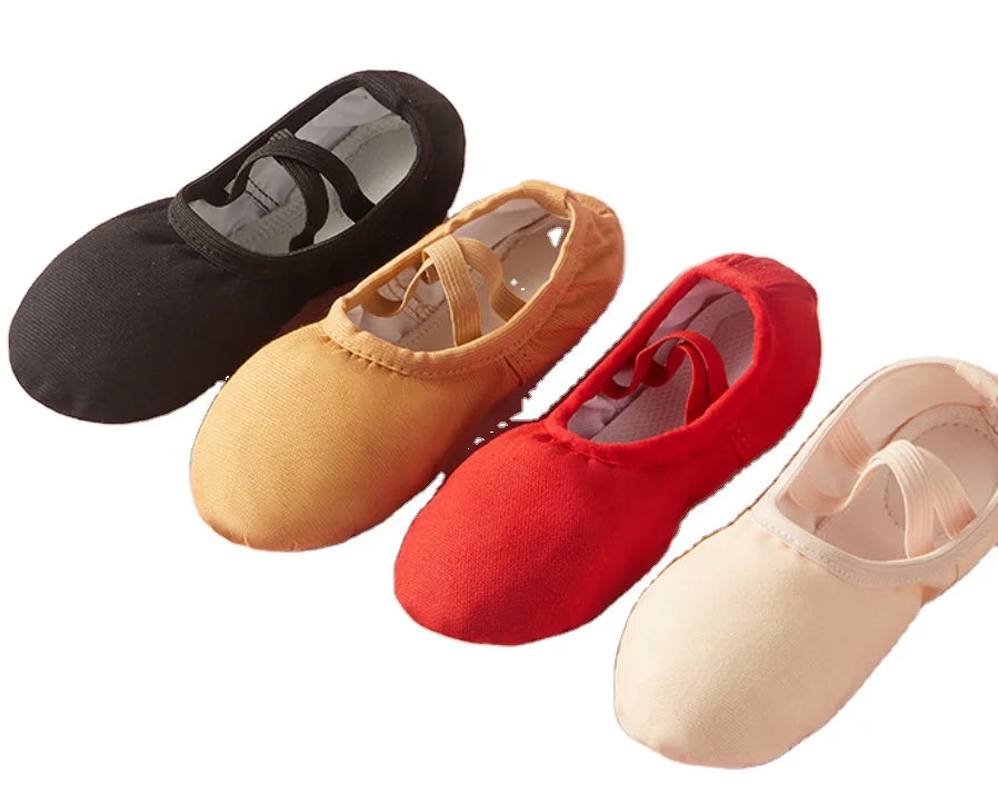 Cheapest Girls Dance Canvas Ballet Shoes Fleshpink Ballet slippers Yoga Flat Shoes
