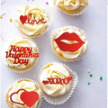 Premium Customized Acrylic Cupcake Topper for Valentine's Day Cake Decoration Cake Decorating Supplies