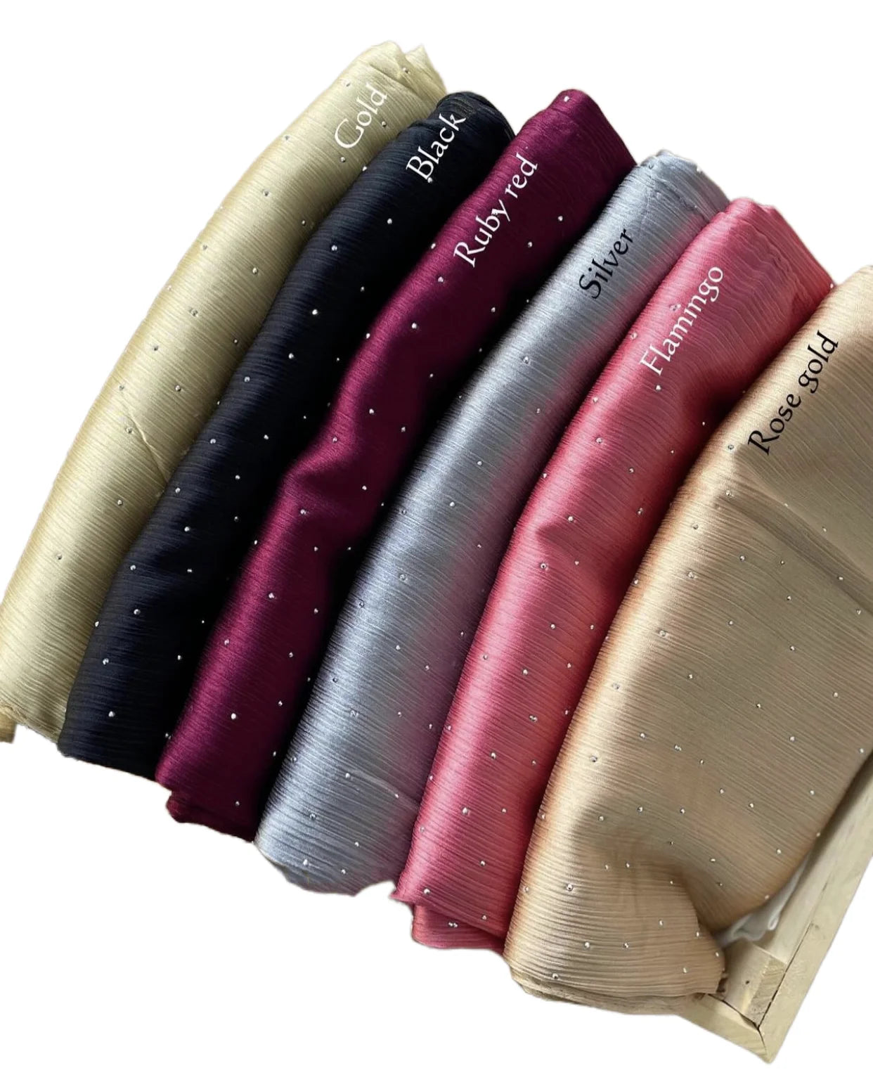 Summer Solid Color Soft Wrinkle Shining Satin Long Scarf Women Headscarf Rhinestone Hijab Muslim Wrap Smooth Scarves Silk Shawl