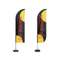 Wholesale Flying Style Beach Flag with Custom Logo Outdoor Usage Custom Wind Feather Advertising Cheap Price