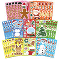 Waterproof Self-Adhesive Christmas Puzzle Paper Sticker Cartoon Style Change Face Collage Material