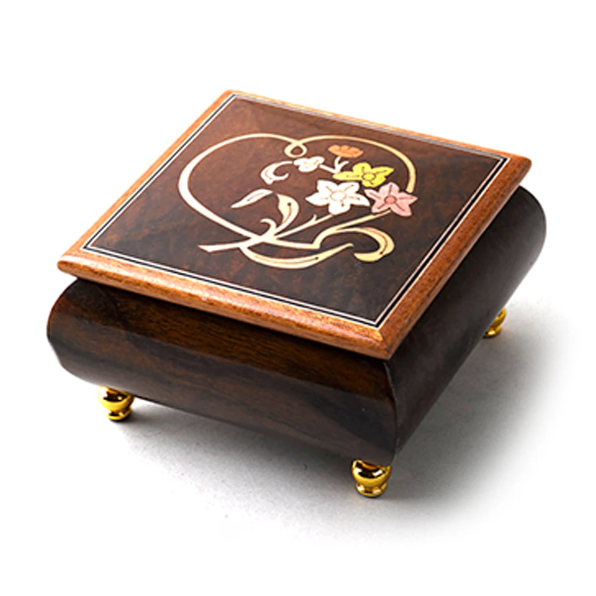 Solid Walnut 30 Note Deluxe Wooden Music Box