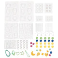HY 248Pcs Silicone Epoxy Resin Casting Earring Molds for DIY Resin Craft Jewelry Making Pendant