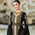 Zaynab Abaya Open Elegant Oman Abaya Black Gold Bale New Style Clothes Muslim Women Abaya