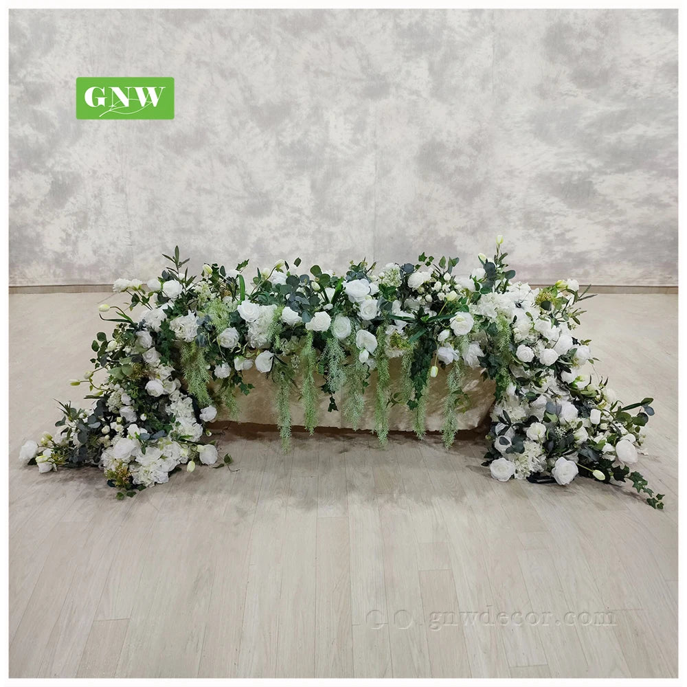 Artificial Flower Garland Decorative Wedding Table Centerpiece Greenery Rose Flower Runner
