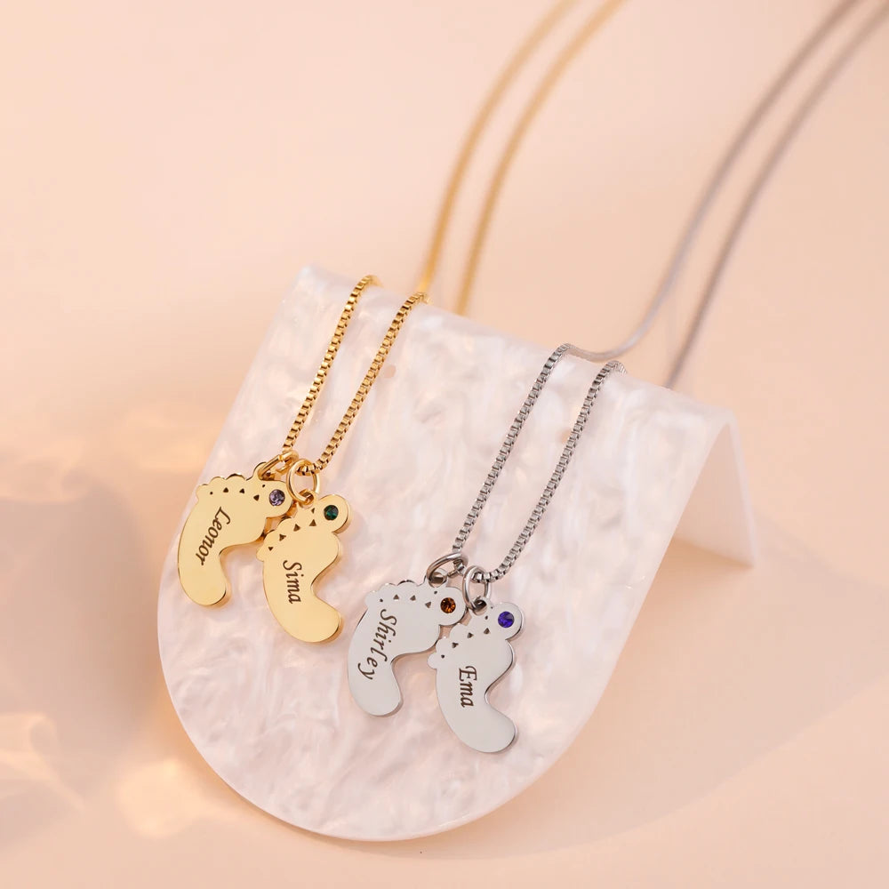 Stainless Steel Personalised Gift Engraved Multi Round Disc Pendant Jewelry Customized Name Logo Necklaces