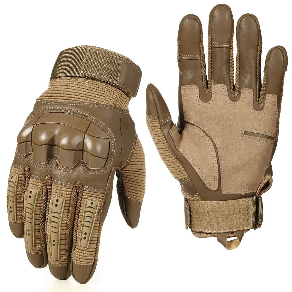Combat Hunting Shooting Driving Work PU Leather Gloves Men Touch Screen Tactical Full Finger Gloves