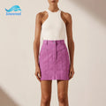 Summer Custom Hot Sell Office Apparel Women's Shorts Skirt With Pockets Solid Color Mini Skirt