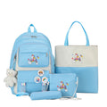 Wholesale Cute Student Casual Outdoor Large Capacity School Bag Set Girls 4 Piece Waterproof Feature Fashion Backpack School Set