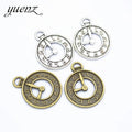 YuenZ Alloy Metal Antique Silver Color Watch Charms Pendant for Necklace Bracelet Jewelry Making 26*20mm J349