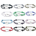High Quality Custom Anchor Hook Nylon Rope Charm BraceletHandmade Carabiner BraceletHot Selling Energy Nylon Rope Bracelets