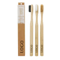 Soft Bristle Oem Custom Manual Biodegradable Escova De Dente Private Label Adult Wood Bamboo Toothbrush Wholesale Teeth Brush