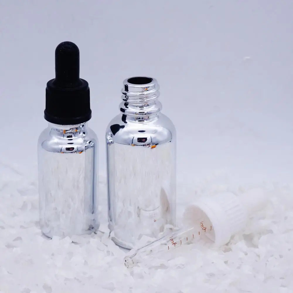 30ml Silver Color 100ml Glass Dropper Bottles for Packaging Cosmetic