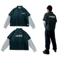 OEM Casual Oversize Button Down Collar Waffle Jersey Long Sleeve Flannel Plaid Check Pattern Cotton Shirts for Mens
