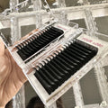 Private Label 0.03 0.05 0.07 Silk Velvet Lash Soft Matte Black Volume Lash Trays CC for Cashmere Eyelash Extensions Vegan