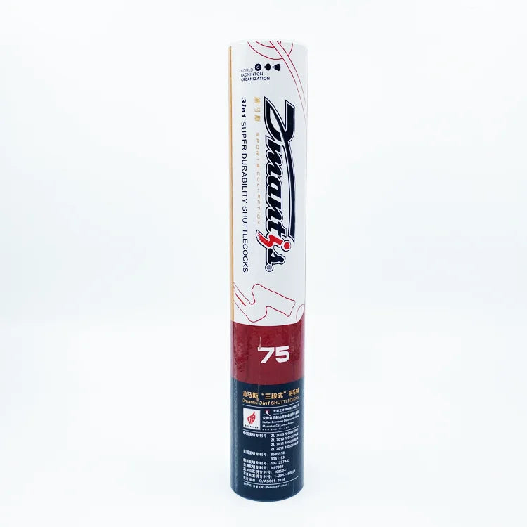 Dmantis D75 3IN1 Best-Selling Hybrid Shuttlecock 1st Natural Class Duck Feather OEM Custom Badminton Shuttlecock