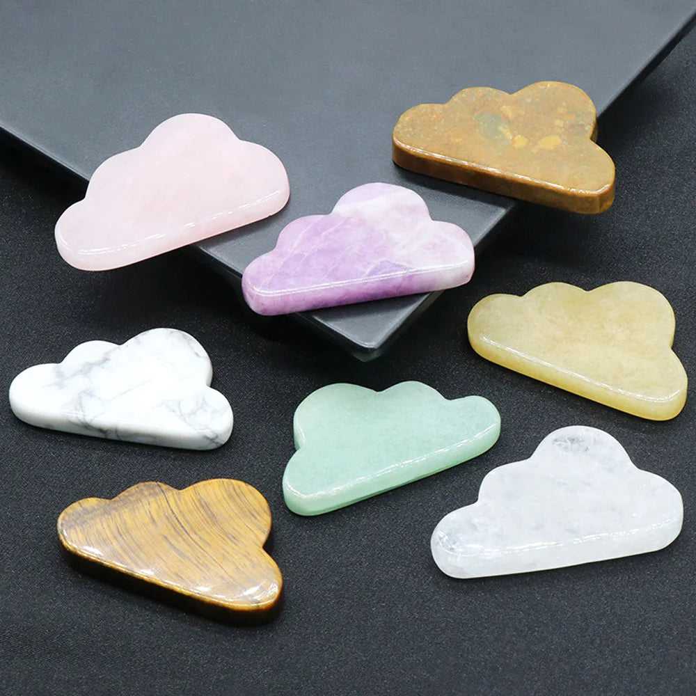 Hot Sales Natural Rose Quartz Cloud Carving Hand Carved Lepidolite Cloud Carving for DIY Crafts Gift