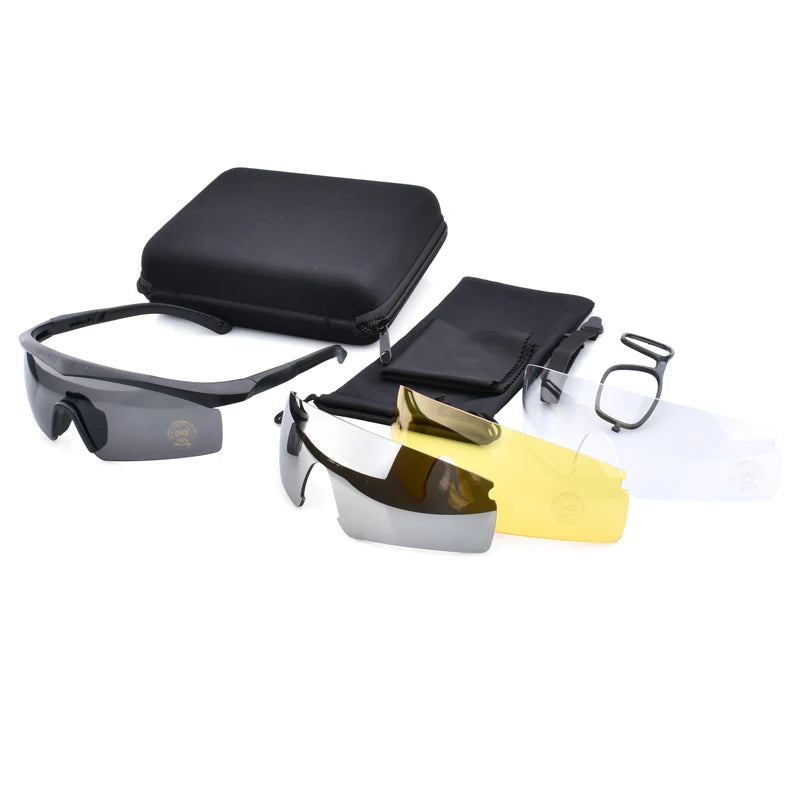 Anti-impact Tactical Glasses Outdoor Paintball Shooting Goggles Explosion Proof Hunting Sunglasses