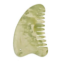 Best Product 2024 Natural Xiuyan Jade Gua Sha Massage Comb Guasha Scalp Massager for Hair Headache Hair Care Brush