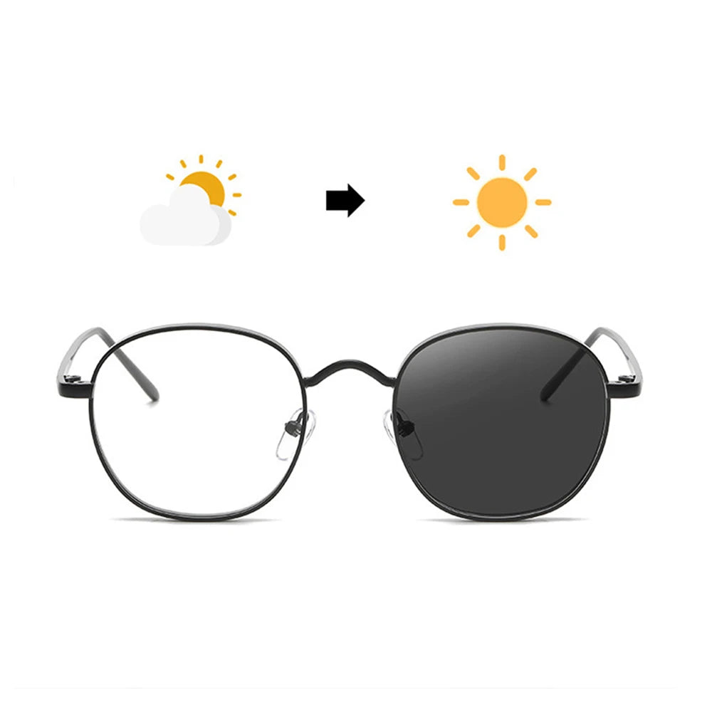 SPARLOO 2447 Alloy Photochromic Round Eyeglasses Frames