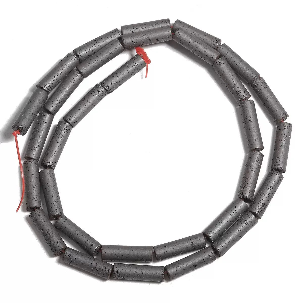 Natural Matte Hematite Stone Beads Energy Healing Beads 13x4mm Cylindrical Black Matte Hematite Spacers