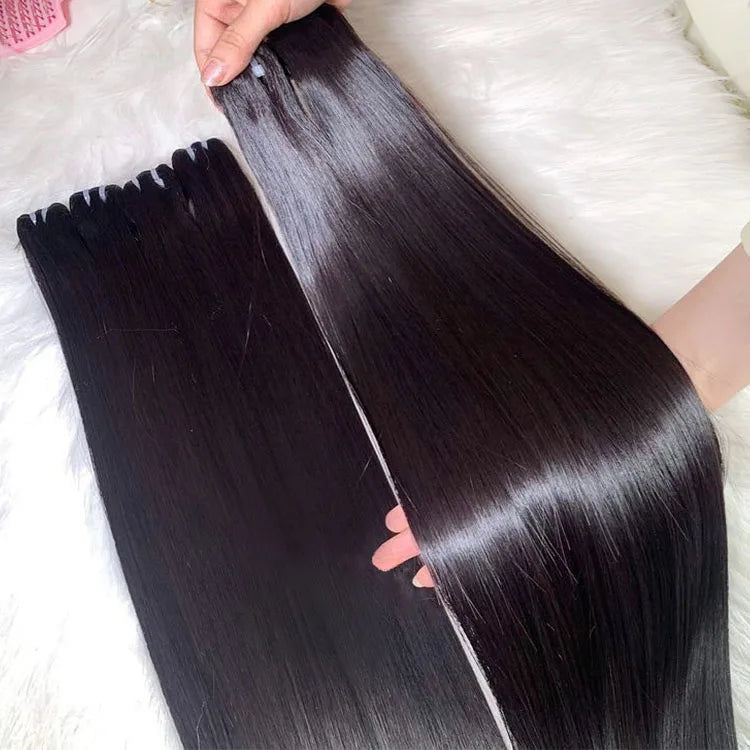 Unprocessed Single Donor Human Hair Straight Virgin Hair Bundles Cambodian Extension 100% Straight Single Weft for All Colors