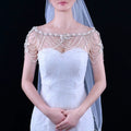 For Jachon Hand Beaded Crystal Shawl for Children's Wedding Dresses Tassel Tube Top Cover with Meat Shoulder Chain