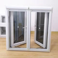 Top Quality Hurricane Impact windows Proof Pvc Upvc Double Swing French Casement windows with Reflective Glass
