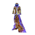 2025 Hot Selling Women's LED Mirror Costume Silver Mirror Suit for Stage Performance Wear