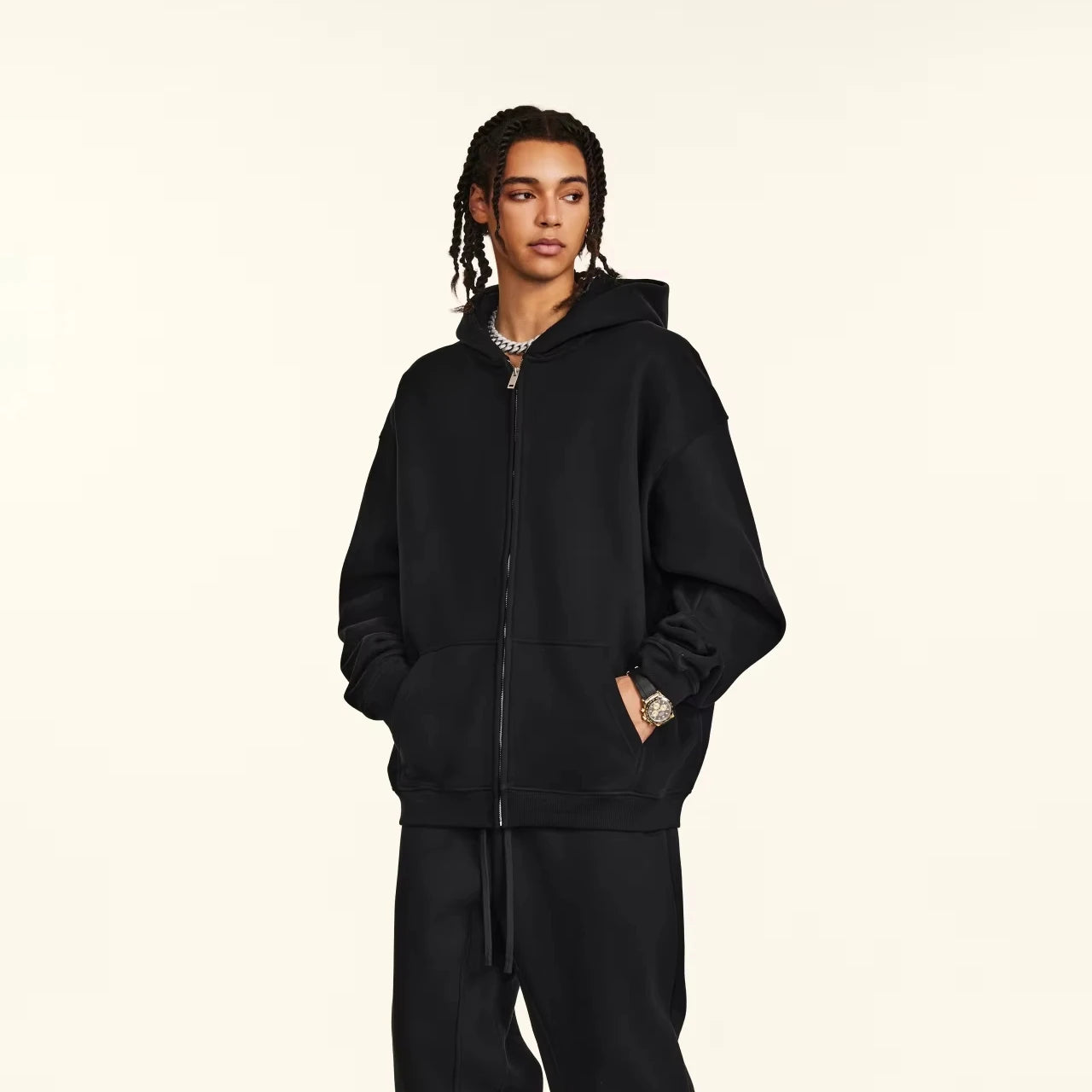 Bulk Custom Logo Printed Zipper Hoodies Cotton Plain Heavyweight Unisex  Zip up Hoodie for Men