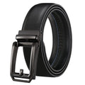 LQbelt Factory Genuine Leather Belt Cowhide Men's Automatic Buckle Belts for Male Ratchet Click Buckle Wholesale Stock