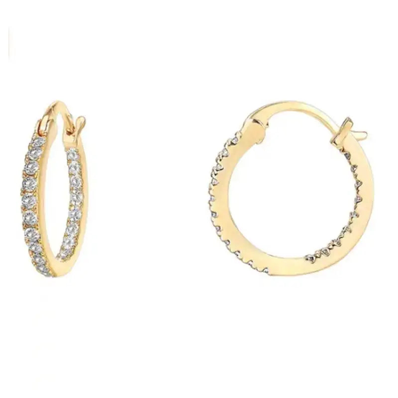 New Fashion Diamond Earring  Exquisite Versatile Personality 925 Silver Earrings Hoop Earrings for Women