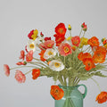 Y-H068 New Design Home Vase Decoration 4 Branches Silk Flowers Poppy Wedding Flower Artificial Poppy Flower for Decor