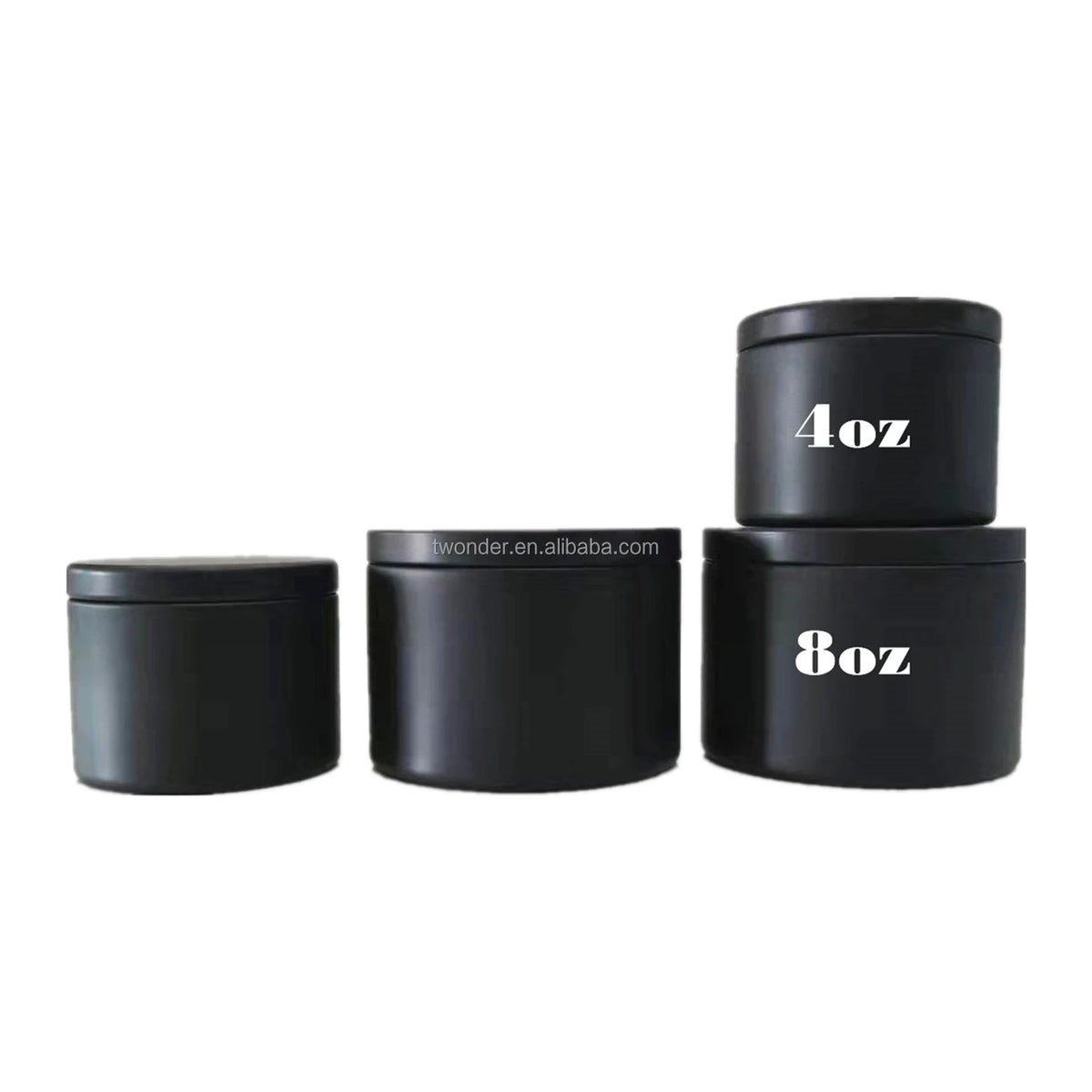 Candle Tins Tinplate 4oz/8oz Clear Window Craft Stickers Factory Wholesales