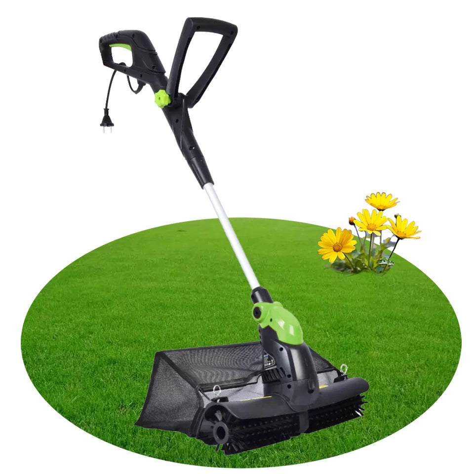 VERTAK Leaf Collecting Lawn Sweeper Electric Artificial Grass Sweeper Powered Lawn Sweep Brush