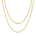 3mm 4mm 5mm 6mm 8mm Twist Gold Plated Chain Roll Necklace Stainless Steel  PVD Plating Gold Necklace