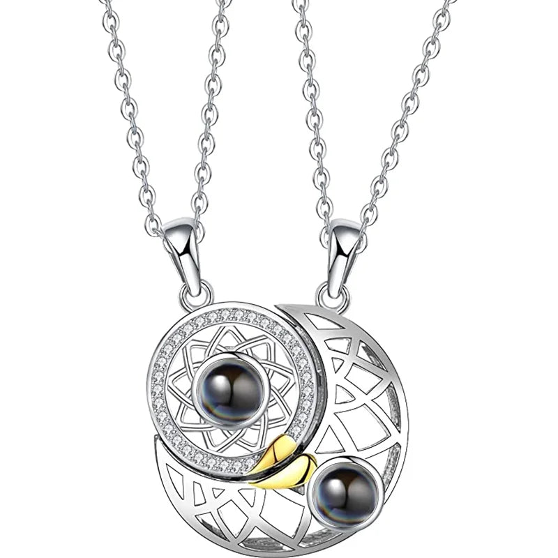 Magnetic Couple Necklace for Him and Her Couple Heart PendantMatching Heart Necklace for Couples or Best Friends