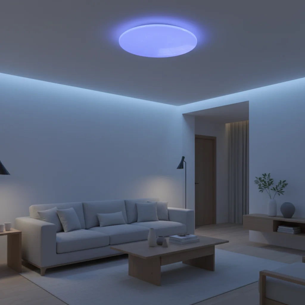 Modern Design Tuya Smart 12W LED Ceiling Lights 270mm with RGB Remote & App Control 3000-5500K Plastic White for Bedroom Garden