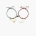 2pcs /set Custom Personalised Cartoon Magnetic Clasp Women Men Love Couple Woven Braided Wrap Rope Key Lock Chain Bracelet