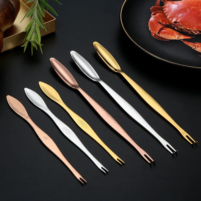 Stainless Steel Seafood Tool Set for Lobster Crackers Metal Crab Forks Pliers Picks and More