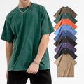 Unisex Custom T Shirts Your Own Brand Low MOQ Stone Washed Vintage Loose Fit Summer 300G Cotton T-shirt